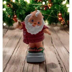 Hallmark Santa Tipping the Scales Christmas Tree Ornament Weign In with Cookie
